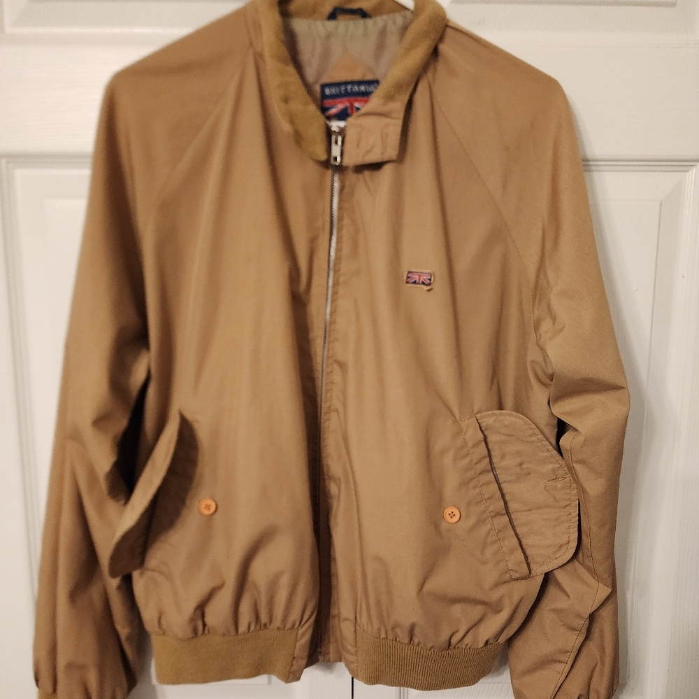 Vintage Brittania Westwind Jacket Men's Large Brown Lined Full Zip